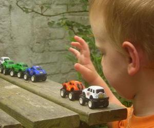 yapboz oyuncak arabalar ile Çocuk oyun